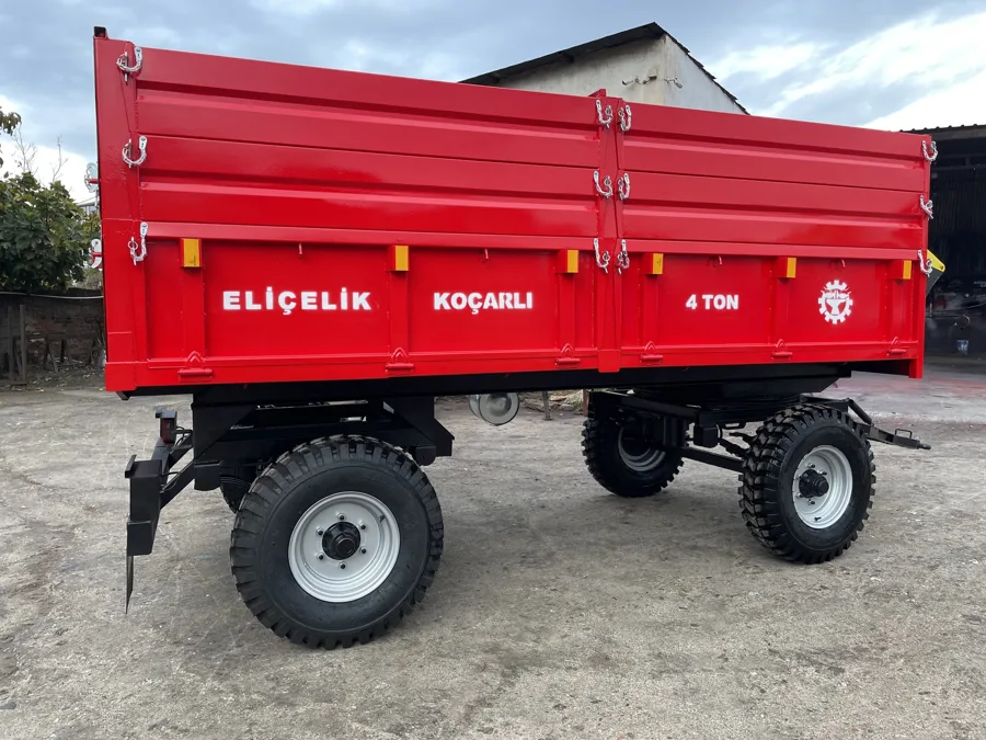 Eliçelik çift dingil (4 teker) römork
