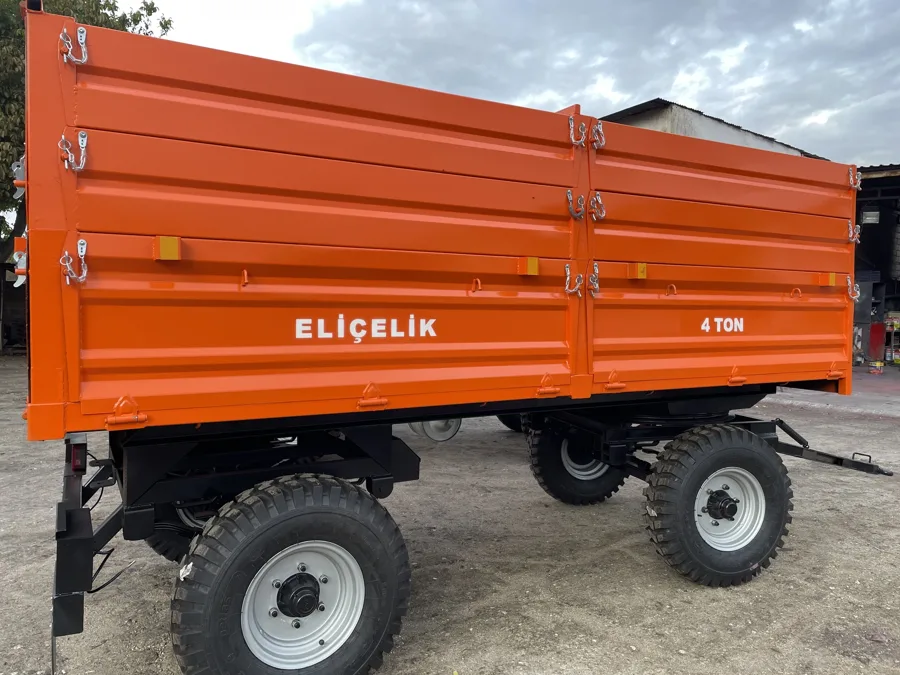 Eliçelik çift dingil (4 teker) römork